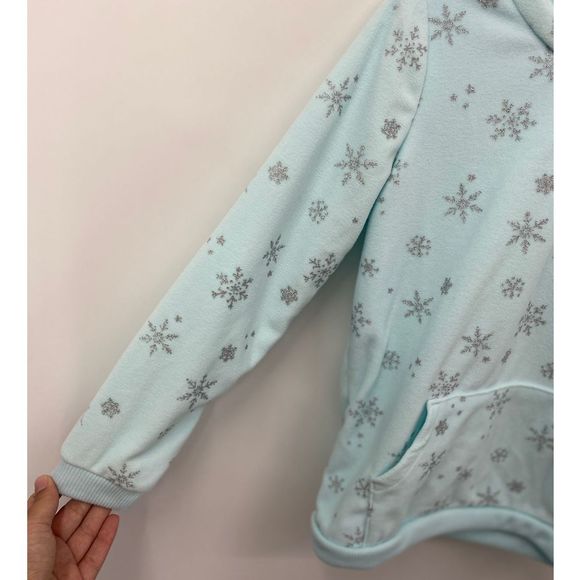 Carter's Teal Snowflake Fleece Hooded Sweater - Picture 4 of 12